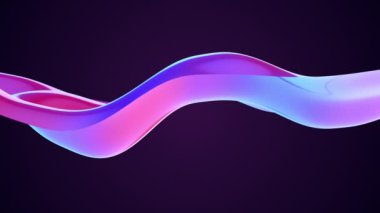 Lored yumuşak dalga formlarının animasyonu, 4K soyut animasyon