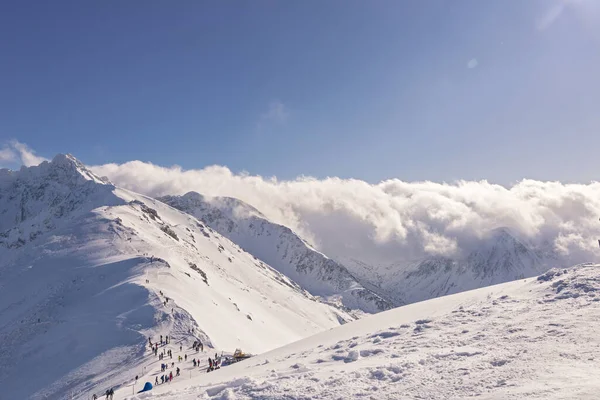 Skigebiet Polen Hohe Tatra Peak Kasprowy Bei Zakopane Winterzeit Schöne Stockbild