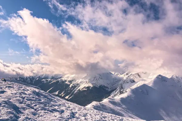 Skigebiet Polen Hohe Tatra Peak Kasprowy Bei Zakopane Winterzeit Schöne Stockfoto