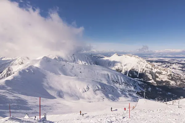 Skigebiet Polen Hohe Tatra Peak Kasprowy Bei Zakopane Winterzeit Schöne Stockbild