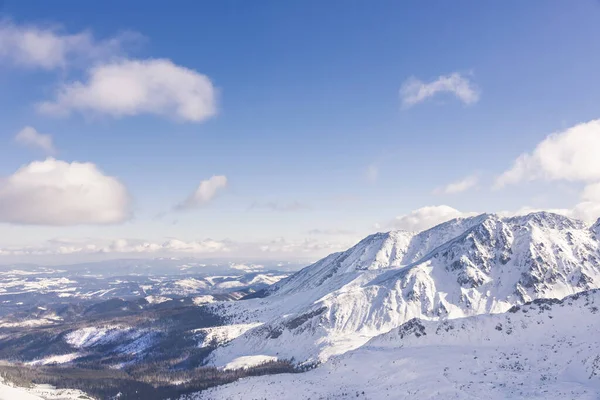 Skidanläggning Polen Höga Berget Tatras Peak Kasprowy Nära Zakopane Vintertid Stockfoto