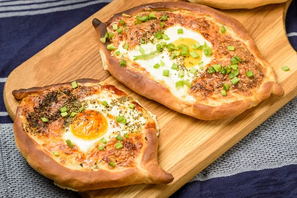 Khachapuri Georgisches Brot Mit Käse Und Gebacken — Stockfoto