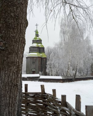 Halk Mimarisi ve Ukrayna 'nın Hayatı Müzesinde Kış, Kyiv