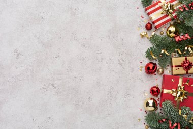 Sınır Noel süsleri ve süslemeleri ile Noel Arkaplanı