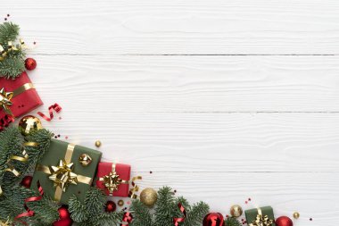 Dekoratif Kenarlıklı Xmas Tasarım Arkaplanı