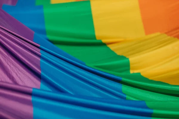 Lgbt Flag Holds Rights Pride Wroclaw Poland — Stock Photo, Image