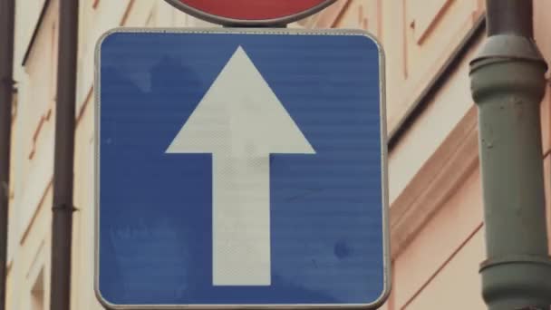 Road Sign Minden Jármű Tilos Wroclaw Lengyelország — Stock videók