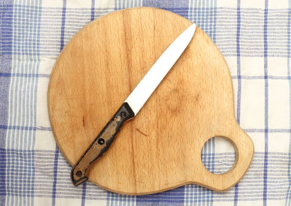 Kitchen Board Knife Top View — Stock Photo, Image