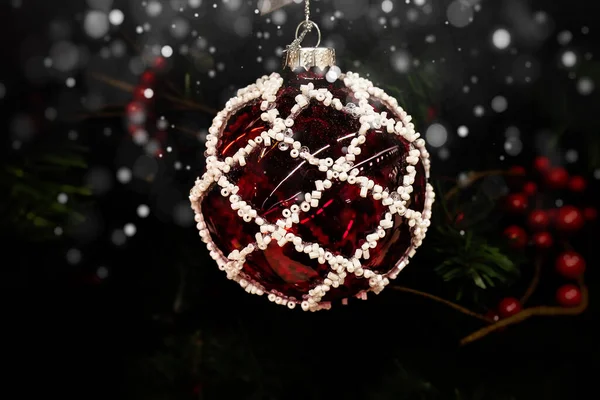 Beautiful Christmas Bauble Festive Background — Stock Photo, Image