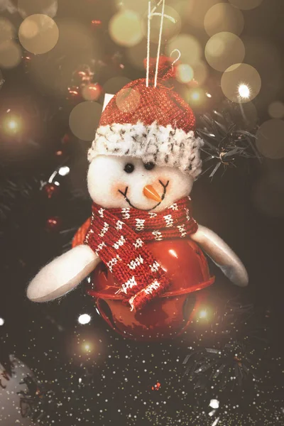 Bela Decoração Natal Santa Claus Fundo Closeup — Fotografia de Stock
