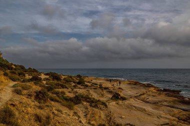 beautiful landscape of the seafront of Alicante Spain on a warm sunny autumn day