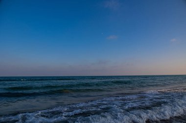 beautiful seaside landscape peace and quiet on a sunny warm day