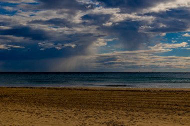 beautiful seaside landscape peace and quiet on a sunny warm day