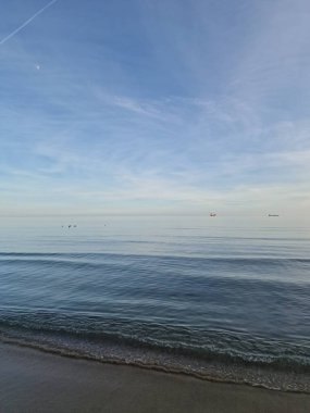 beautiful seaside landscape peace and quiet on a sunny warm day