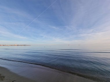 beautiful seaside landscape peace and quiet on a sunny warm day