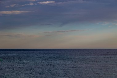 beautiful seaside landscape peace and quiet on a sunny warm day