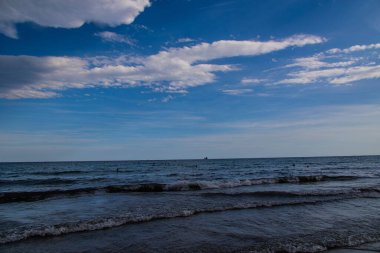 beautiful seaside landscape peace and quiet on a sunny warm day