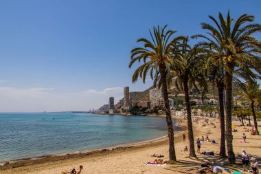 beautiful beach landscape in Alicante on a warm summer day Spain