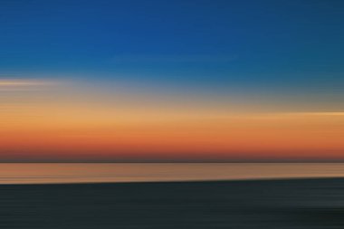 beautiful seaside landscape peace and quiet after sunset