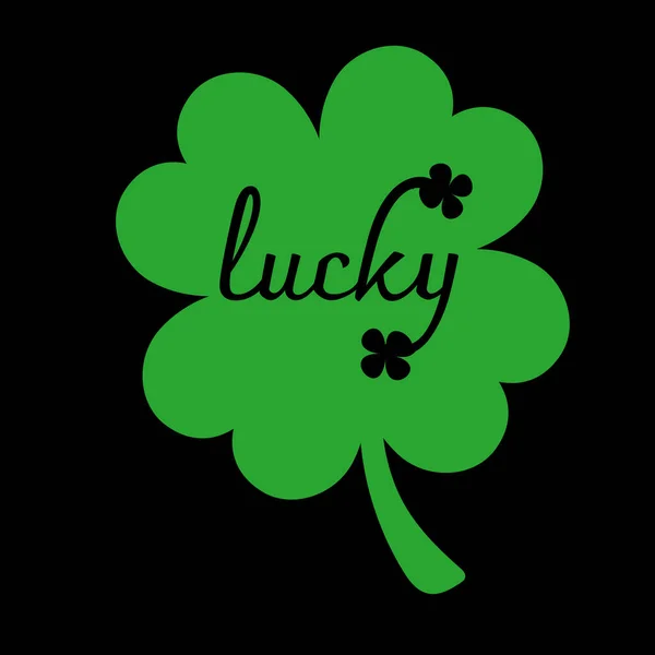Πράσινο Τυχερό Χαρούμενο Σύμβολο Ευτυχίας Της Ιρλανδίας Για Την Ημέρα — Φωτογραφία Αρχείου