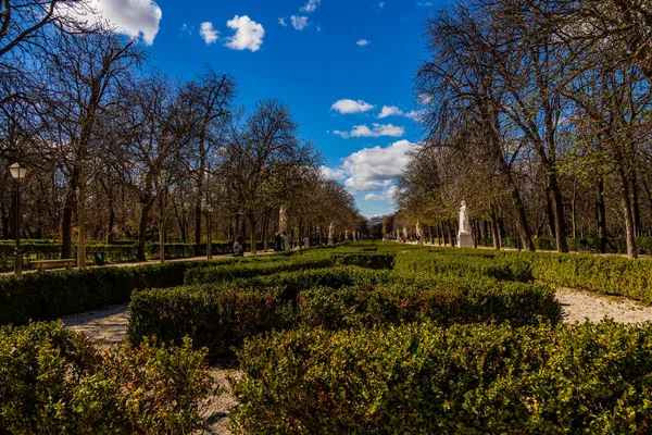 Madrid Deki Emekli Parkı Bahar Günü Kentsel Arazi — Stok fotoğraf