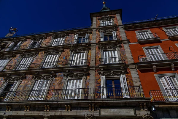 Spanya Nın Başkenti Madrid Ana Meydanındaki Güzel Binalar — Stok fotoğraf
