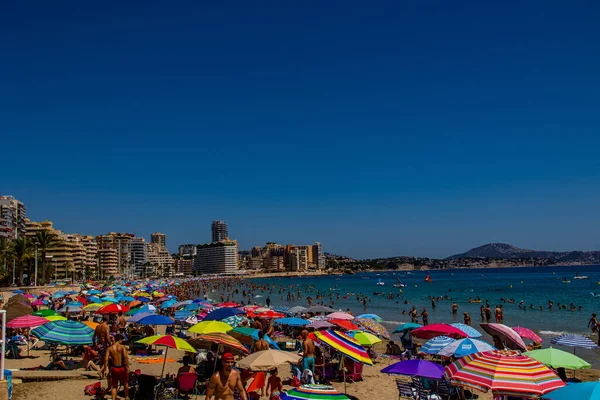 Hermoso Paisaje Playa Calpe España Día Vacaciones Soleado Verano —  Fotos de Stock