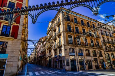 beautiful urban landscape from the Spanish city of Alcoy clipart