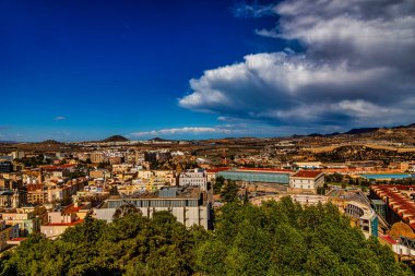 İspanya 'nın Kartagena kentinden Akdeniz' in güzel manzarası