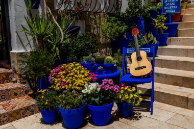 Güzel tarihi mavi ev Cada Azul Alicante İspanya 'da Santa Cruz' un varoşlarında,