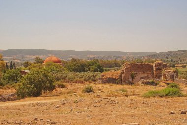 Türkiye 'nin Miletus kentindeki antik Roma tiyatrosunun güzel kalıntıları