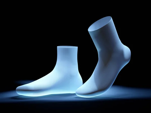 Beyaz Çorap Maketinin Görüntüsü - Stok İmaj