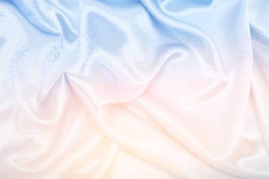 Pembe, mavi, bej renkli bej renkli kumaş. Soyut doku yatay duman kopyalama alanı arkaplanı.