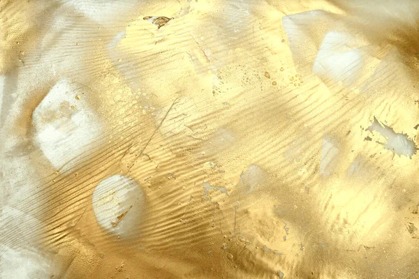 Abstraktes Gold Bronze Und Weißem Korn Zerkratzen Die Textur Papier — Stockfoto