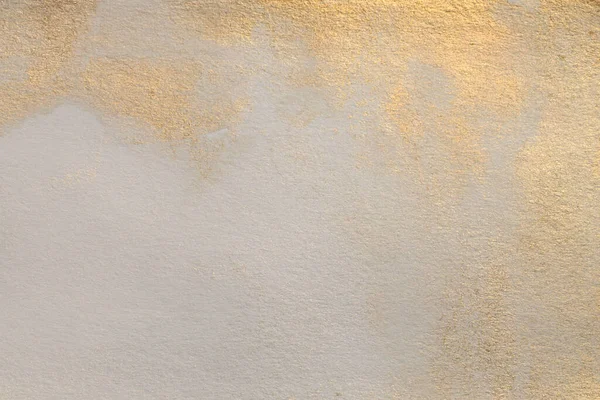 Macio Molhado Aquarela Papel Textura Pintura Parede Abstrato Ouro Nacre — Fotografia de Stock