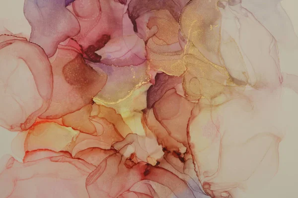 Art Abstract Akwarela Przepływu Plamy Malarstwo Kolor Płótno Marmur Tekstury — Zdjęcie stockowe