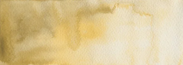 Arte Abstrato Aquarela Fluxo Blot Pintura Parede Amarelo Bege Cor — Fotografia de Stock