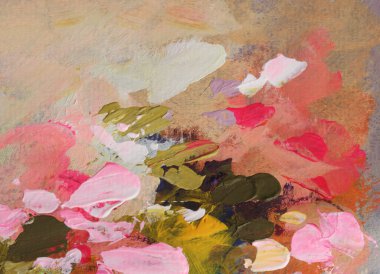 Modern yağ ve akrilik lekeli duvar boyası. Soyut doku renk lekesi fırça darbesi arka planı. Çağdaş sanat.