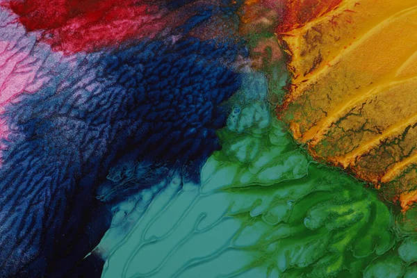Современная Стена Маслом Акриловым Пятном Абстрактный Цвет Текстуры Пятна Кисти — стоковое фото
