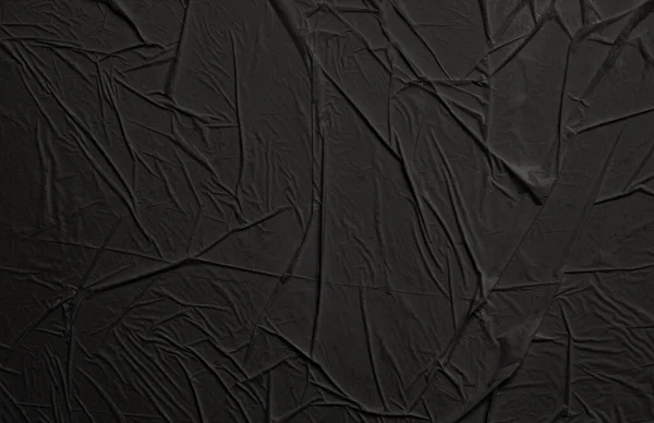 Empty Crumpled Wet Black Paper Blank Texture Copy Space Wall — Stok fotoğraf