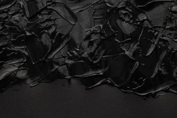 Art Modern Oil Acrylic Smear Painting Blot Wall Abstract Black — Stock Photo, Image