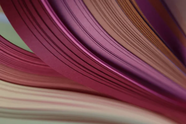 Soft Focus Abstract Gradient Color Wave Curl Strip Paper Horizontal — Stock Photo, Image