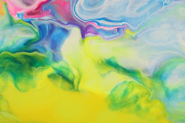 Sanat soyut akışı akrilik ve suluboya mermer lekeli duvar döker. Renk dalgası modern yatay doku arkaplanı.