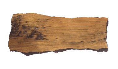 Yırtık boş parçalar, beyaz arkaplanda izole edilmiş altın rengi bronz kağıt..