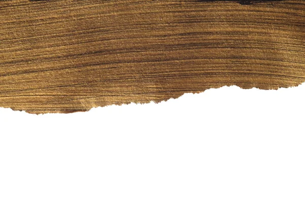 Rasgado Peças Vazias Textura Preto Ouro Papel Bronze Isolado Fundo — Fotografia de Stock