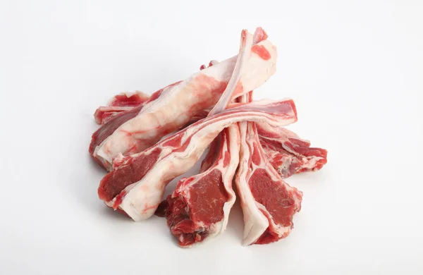 Raw Lamb Meat Light Background — Zdjęcie stockowe