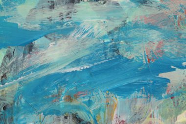 Art Oil and Acrylic smear blot painting. Abstract texture color stain horizontal copy space wall background.