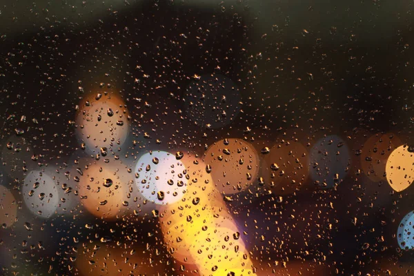 Water Drops Blur Soft Focus Illumination Horizontal Copy Space Background — Zdjęcie stockowe