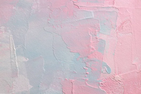 粉刷油和丙烯酸涂污油画墙 抽象纹理粉红 米色着色笔刷纹理背景 — 图库照片