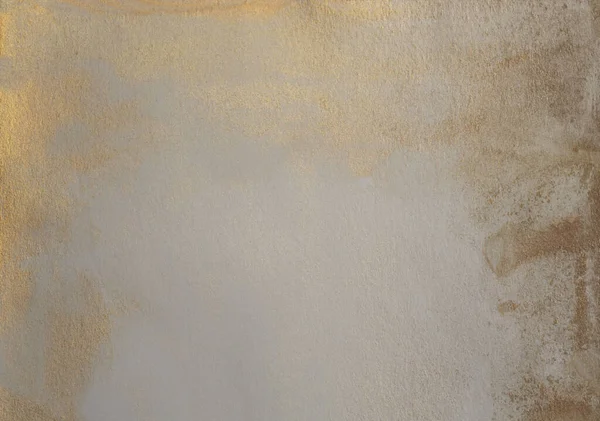 Macio Molhado Aquarela Papel Textura Pintura Parede Abstrato Ouro Nacre — Fotografia de Stock